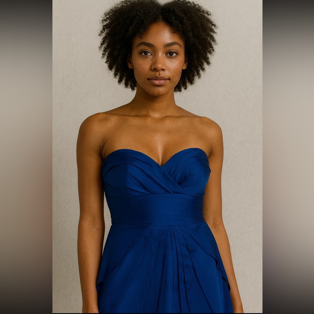 Adrianna Papell Strapless Royal Blue Dress